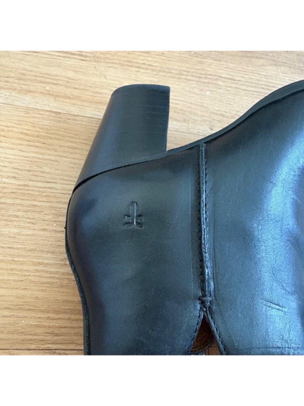 Frye Meghan Leather Heeled Ankle Booties Black Women’s Size 7 B - Picture 7 of 12